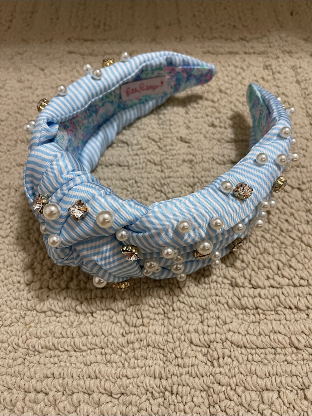 Lilly Pulitzer Embellished Slim Knot Headband excellent condition